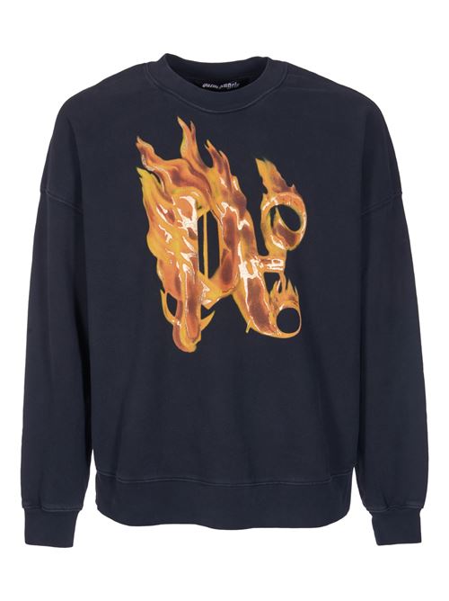 Felpa Burning monogram PALM ANGELS | PMBA074R24FLE0041076